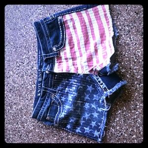 Knox Rose American Flag jean shorts